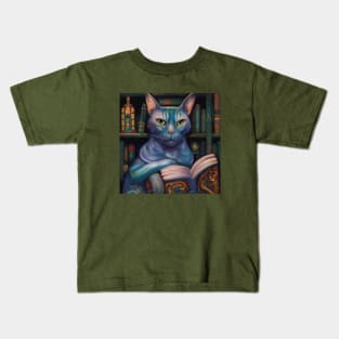 Blue Cat is an Antiquarian Kids T-Shirt